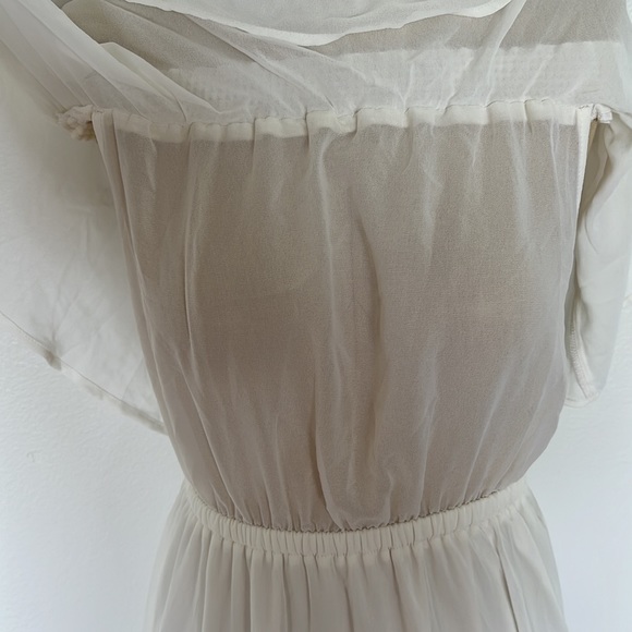 Show Me Your Mumu Hacienda Maxi Dress Wedding Cake Chiffon Size L - Picture 7 of 9